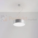 Lampa wisząca okrągła nowoczesna Sollux Arena 35 2xE27 SL.0116 IP20 - szara 01