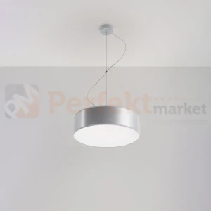 Lampa wisząca okrągła nowoczesna Sollux Arena 35 2xE27 SL.0116 IP20 - szara