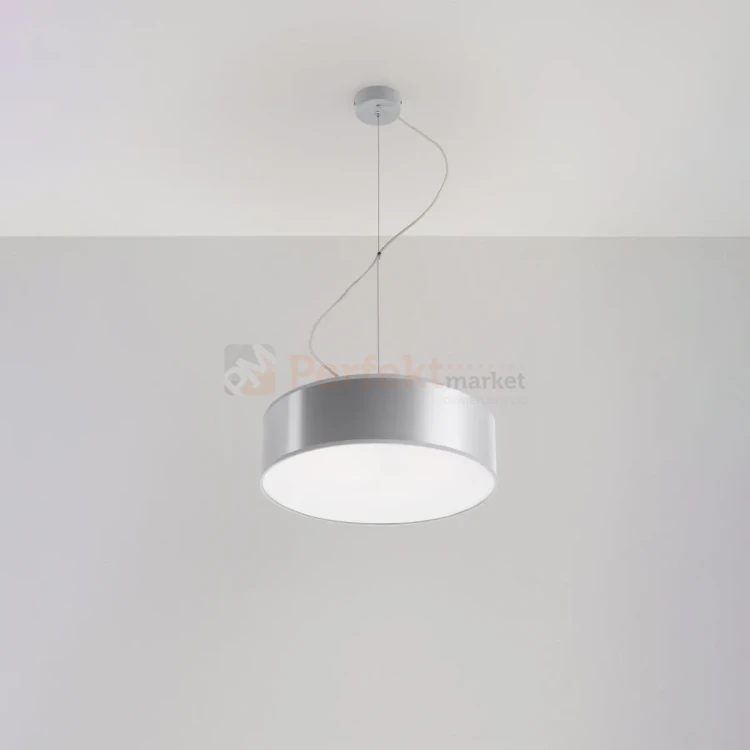 Lampa wisząca okrągła nowoczesna Sollux Arena 35 2xE27 SL.0116 IP20 - szara 01