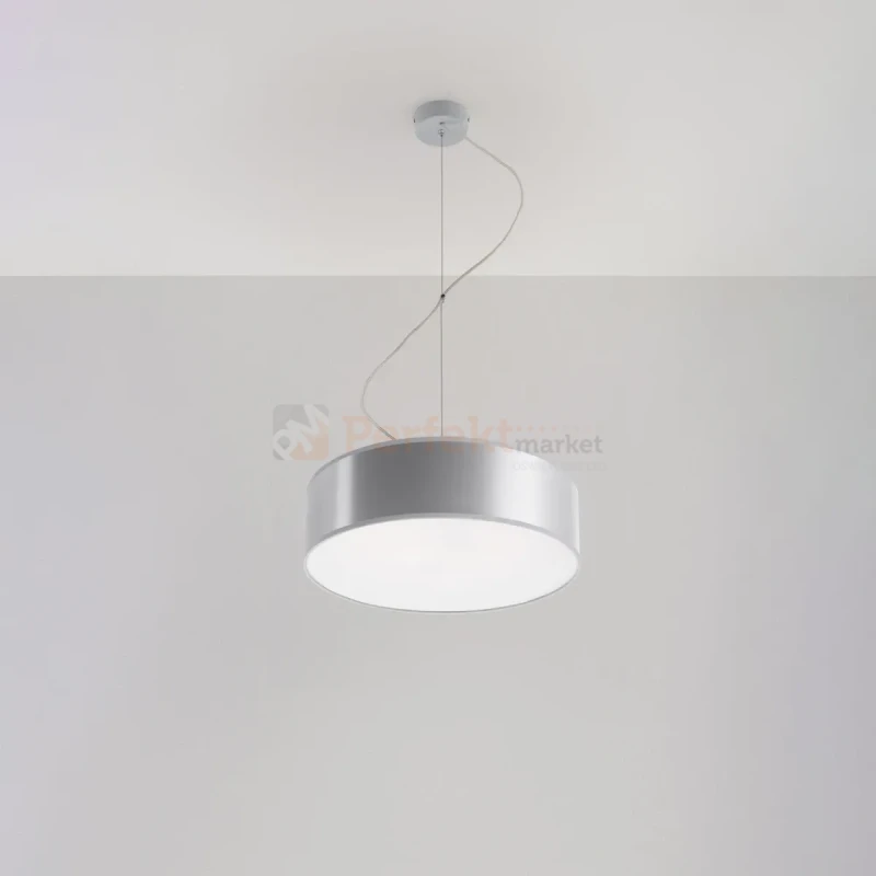 Lampa wisząca okrągła nowoczesna Sollux Arena 35 2xE27 SL.0116 IP20 - szara 08