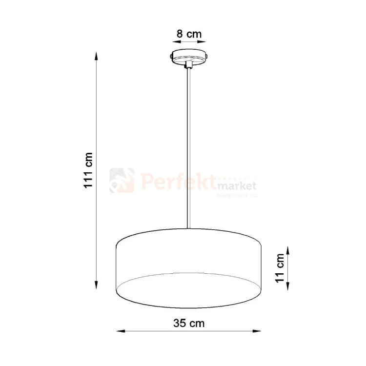 Lampa wisząca okrągła nowoczesna Sollux Arena 35 2xE27 SL.0117 IP20 - biała 07