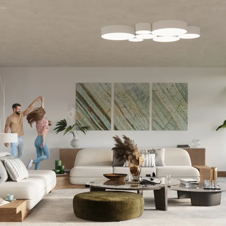 Lampa wisząca okrągła nowoczesna Sollux Arena 35 2xE27 SL.0117 IP20 - biała 04