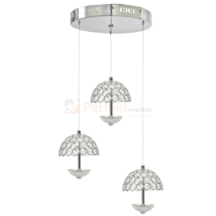 Lampa wisząca LED VENUS na kole chromowana, kryształ  4000K perfektmarket (1).webp