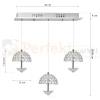 Lampa wisząca LED VENUS na listwie chromowana, kryształ 4000K ML315 perfektmarket (3).webp