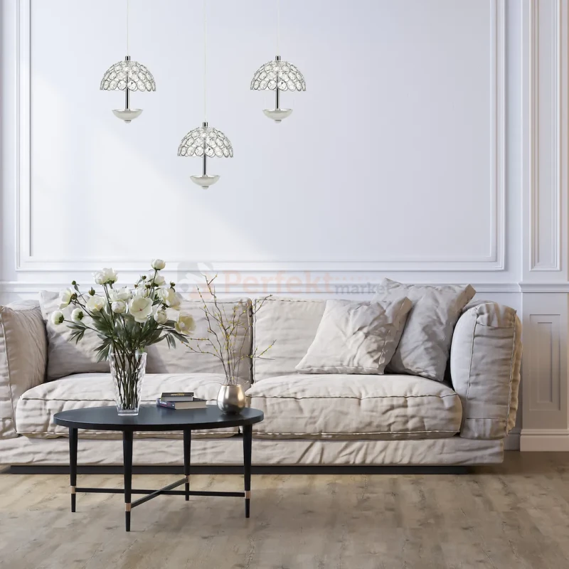Lampa wisząca LED VENUS na listwie chromowana, kryształ 4000K ML315 perfektmarket (3).webp
