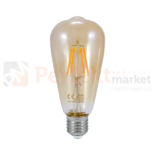 Żarówka LED dekoracyjna E27 4W 320lm 2000K filament Retro Vintage Amber