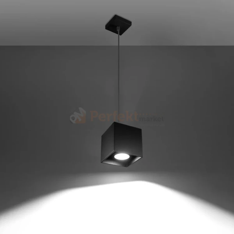 Lampa wisząca kostka Sollux Quad 1xGU10 SL.0060 IP20 - czarna 02