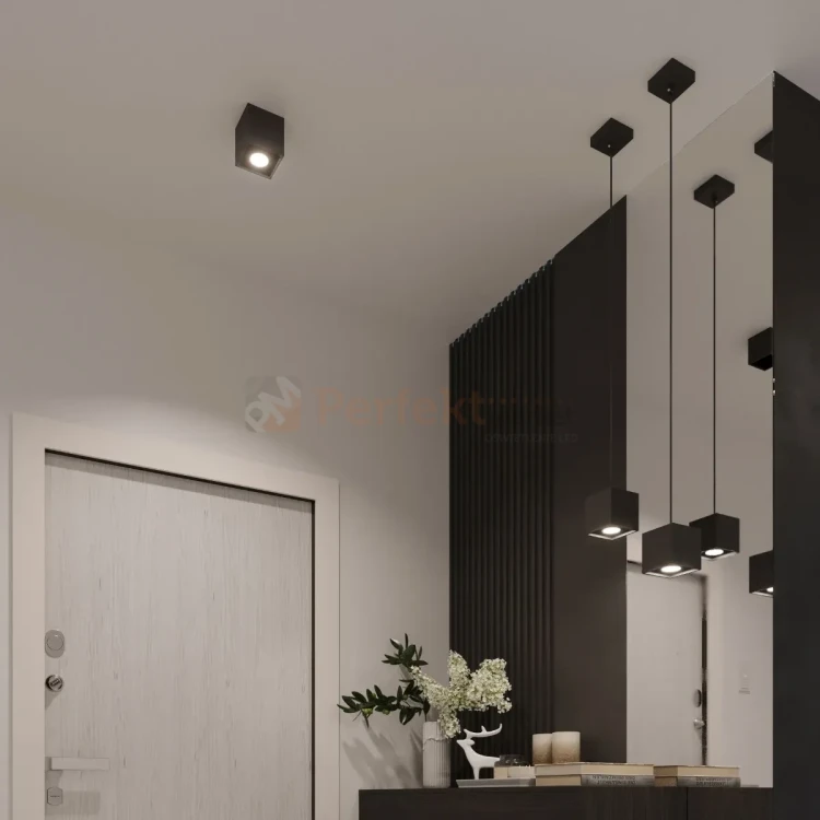 Lampa wisząca kostka Sollux Quad 1xGU10 SL.0060 IP20 - czarna 05