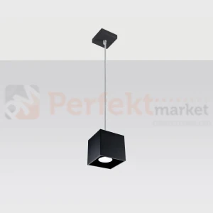 Lampa wisząca kostka Sollux Quad 1xGU10 SL.0060 IP20 - czarna