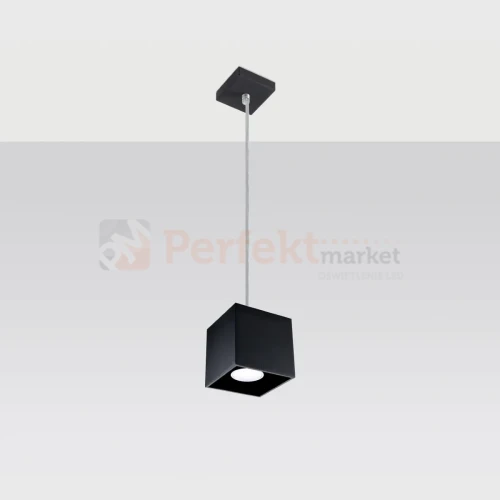 Lampa wisząca kostka Sollux Quad 1xGU10 SL.0060 IP20 - czarna 01