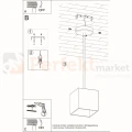 Lampa wisząca kostka Sollux Quad 1xGU10 SL.0062 IP20 - biała 07