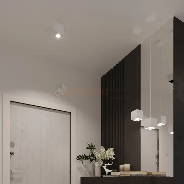 Lampa wisząca kostka Sollux Quad 1xGU10 SL.0062 IP20 - biała 05