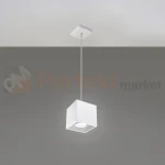 Lampa wisząca kostka Sollux Quad 1xGU10 SL.0062 IP20 - biała 01
