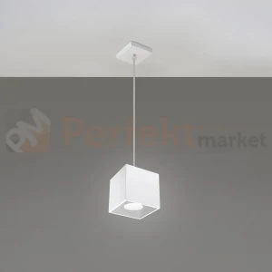 Lampa wisząca kostka Sollux Quad 1xGU10 SL.0062 IP20 - biała