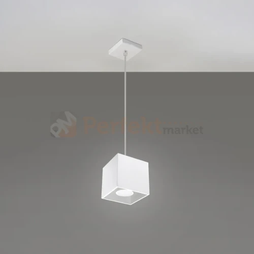 Lampa wisząca kostka Sollux Quad 1xGU10 SL.0062 IP20 - biała 01
