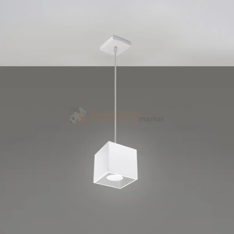 Lampa wisząca kostka Sollux Quad 1xGU10 SL.0062 IP20 - biała 01