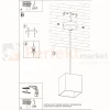 Lampa wisząca kostka Sollux Quad 1xGU10 SL.0061 IP20 - szara 02