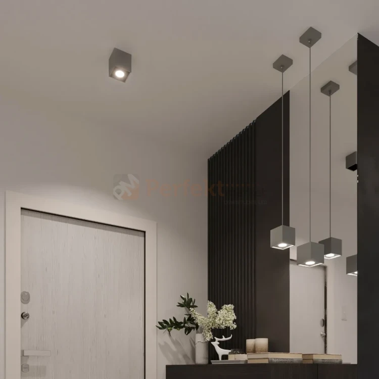Lampa wisząca kostka Sollux Quad 1xGU10 SL.0061 IP20 - szara 06