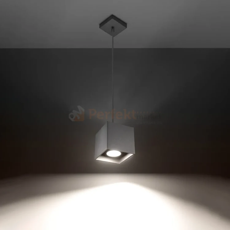 Lampa wisząca kostka Sollux Quad 1xGU10 SL.0061 IP20 - szara 03