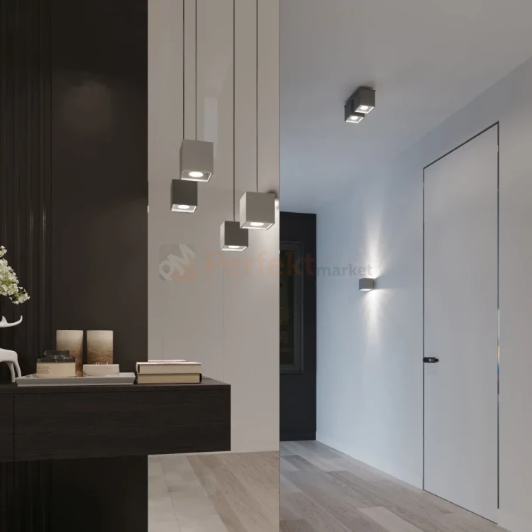 Lampa wisząca kostka Sollux Quad 1xGU10 SL.0061 IP20 - szara 07