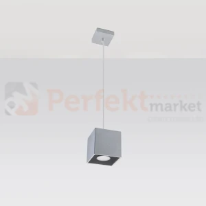 Lampa wisząca kostka Sollux Quad 1xGU10 SL.0061 IP20 - szara
