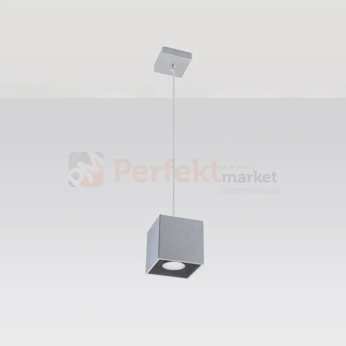 Lampa wisząca kostka Sollux Quad 1xGU10 SL.0061 IP20 - szara 01