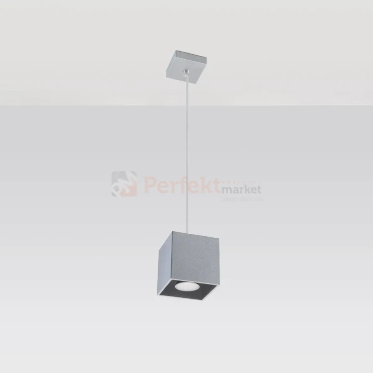 Lampa wisząca kostka Sollux Quad 1xGU10 SL.0061 IP20 - szara 01