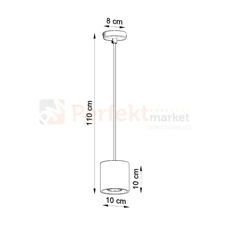 Lampa wisząca spot Sollux Orbis 1xGU10 SL.0051 IP20 - czarna 08