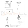 Lampa wisząca druciana Sollux Anata 1xE27 SL.0145 IP20 - biała 06