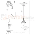 Lampa wisząca druciana Sollux Anata 1xE27 SL.0145 IP20 - biała 06