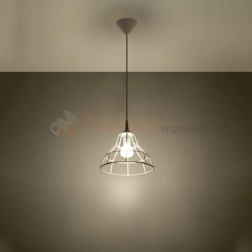 Lampa wisząca druciana Sollux Anata 1xE27 SL.0145 IP20 - biała 02