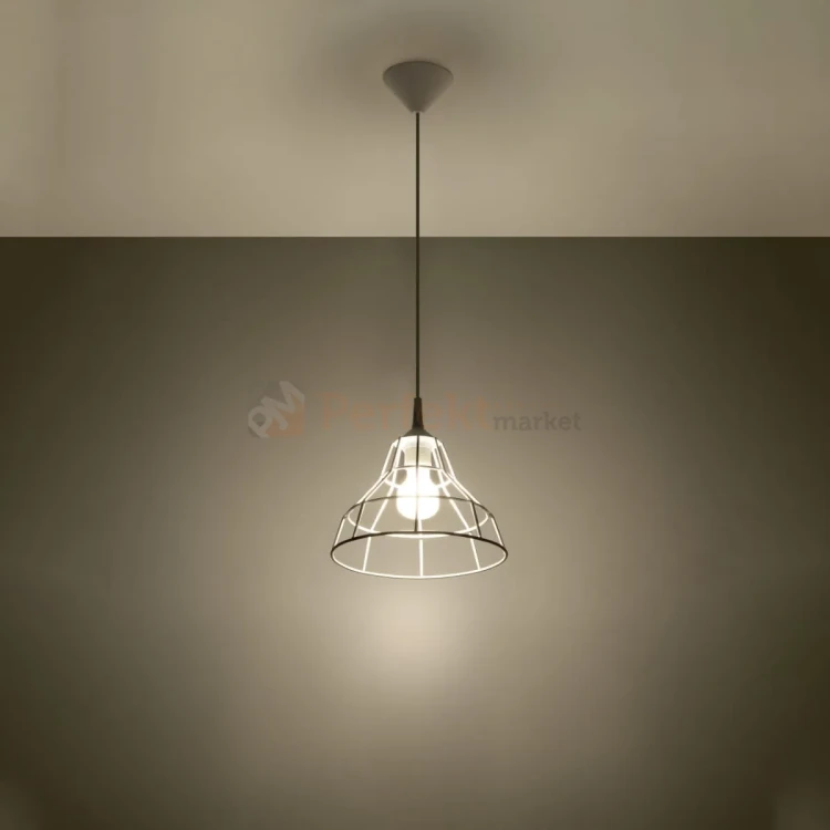 Lampa wisząca druciana Sollux Anata 1xE27 SL.0145 IP20 - biała 02