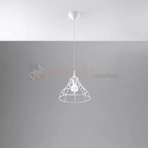 Lampa wisząca druciana Sollux Anata 1xE27 SL.0145 IP20 - biała 01