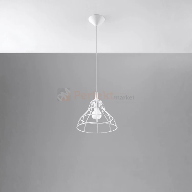 Lampa wisząca druciana Sollux Anata 1xE27 SL.0145 IP20 - biała 01