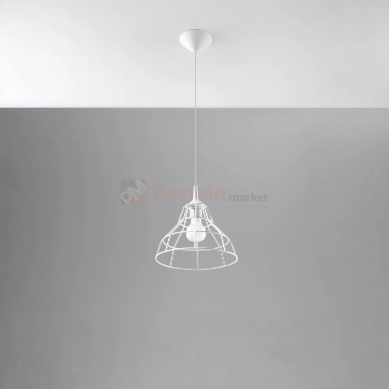 Lampa wisząca druciana Sollux Anata 1xE27 SL.0145 IP20 - biała 06