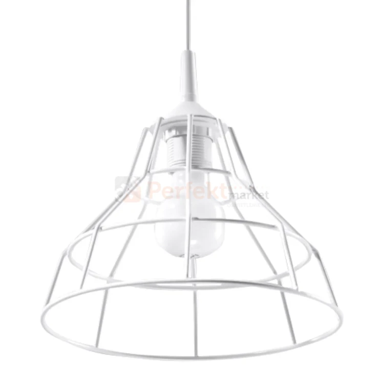 Lampa wisząca druciana Sollux Anata 1xE27 SL.0145 IP20 - biała 03