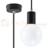 Lampa wisząca sznur minimalistyczna Sollux Edison 1xE27 SL.0152 IP20 - czarna 03