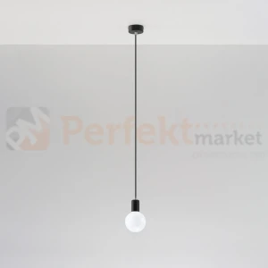 Lampa wisząca sznur minimalistyczna Sollux Edison 1xE27 SL.0152 IP20 - czarna