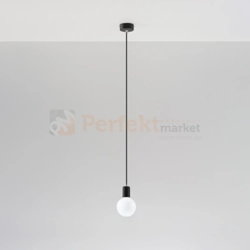 Lampa wisząca sznur minimalistyczna Sollux Edison 1xE27 SL.0152 IP20 - czarna 01