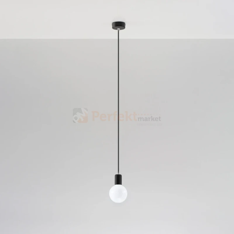 Lampa wisząca sznur minimalistyczna Sollux Edison 1xE27 SL.0152 IP20 - czarna 08