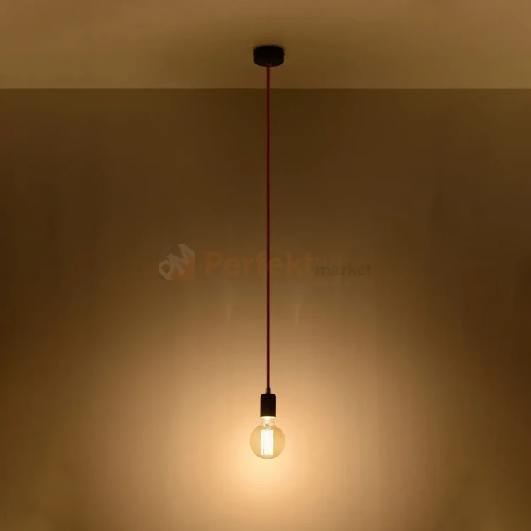 Lampa wisząca sznur minimalistyczna Sollux Edison 1xE27 SL.0152 IP20 - czarna 02