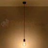 Lampa wisząca sznur minimalistyczna Sollux Edison 1xE27 SL.0158 IP20 - czarno-czerwona 02