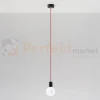 Lampa wisząca sznur minimalistyczna Sollux Edison 1xE27 SL.0158 IP20 - czarno-czerwona 01
