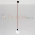 Lampa wisząca sznur minimalistyczna Sollux Edison 1xE27 SL.0158 IP20 - czarno-czerwona 01