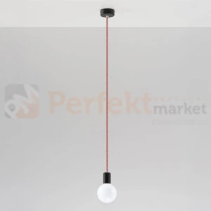 Lampa sznur Minimalistyczna Dekoracyjna wisząca Edison Czarno-Czerwona