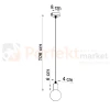 Lampa wisząca sznur minimalistyczna Sollux Edison 1xE27 SL.0158 IP20 - czarno-czerwona 05
