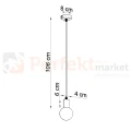 Lampa wisząca sznur minimalistyczna Sollux Edison 1xE27 SL.0158 IP20 - czarno-czerwona 05