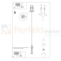 Lampa wisząca sznur minimalistyczna Sollux Edison 1xE27 SL.0158 IP20 - czarno-czerwona 06