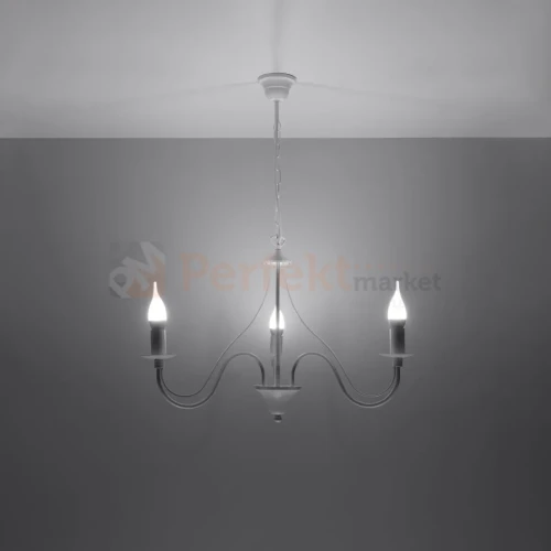 Żyrandol świecznikowy Sollux Minerwa 3 3xE14 SL.0213 IP20 - biały 02