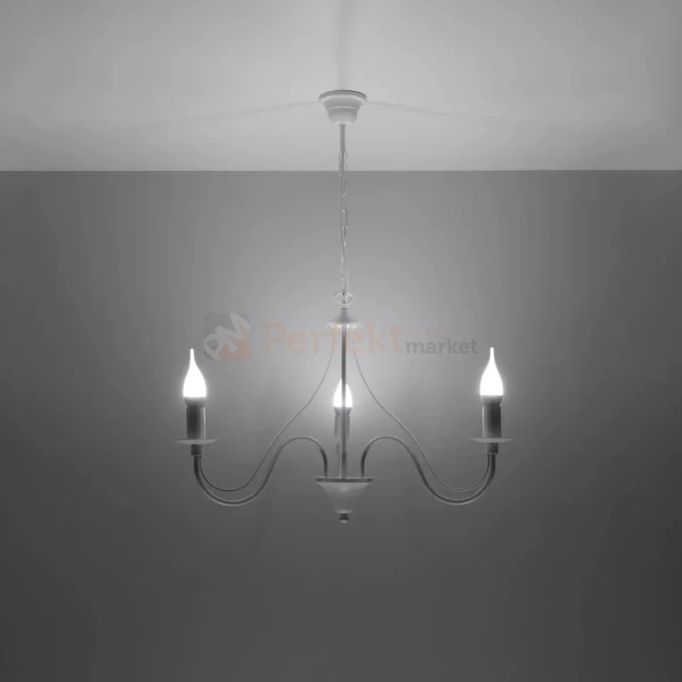 Żyrandol świecznikowy Sollux Minerwa 3 3xE14 SL.0213 IP20 - biały 02